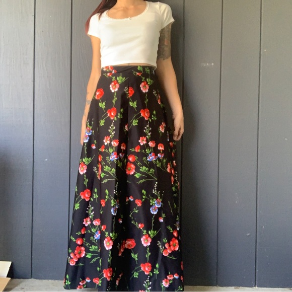 Vintage Bloom Maxi Skirt